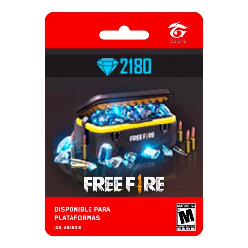 Free Fire 2180 diamantes